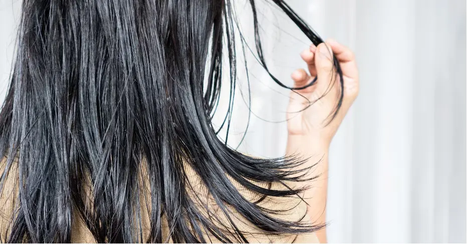 rambut lepek