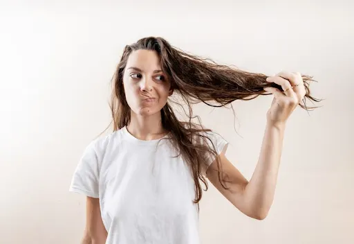 rambut mekar dan kusam